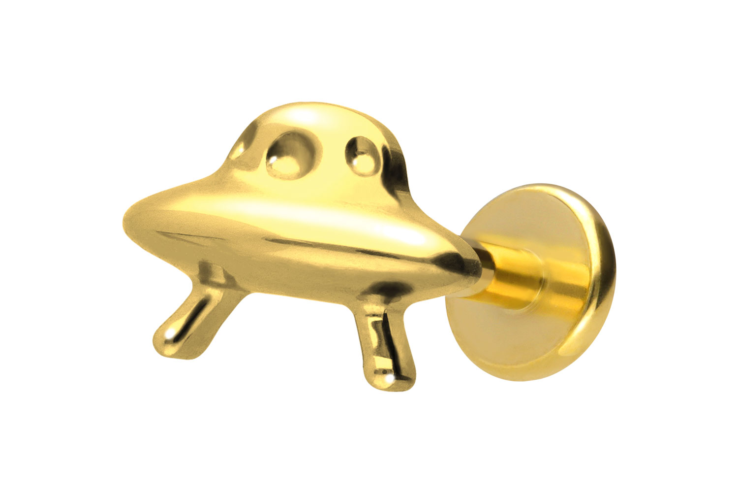 Titan Labret Piercing mit Innengewinde UFO